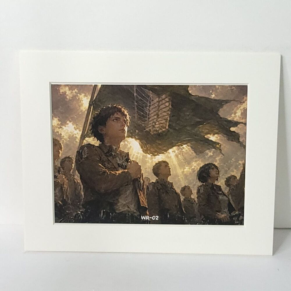Flag Attack On Titan Still Shot Card Anime Wall Art Oversized Board A4